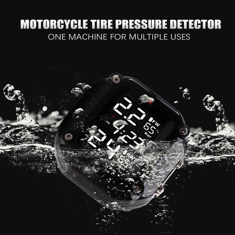 Motorcycle TPMS Motor Tire Pressure Tyre Temperature Monitoring Alarm System with 2 External Sensors USB Solar Charging motos
Motorcycle TPMS Motor Tire Pressure Tyre Temperature Monitoring Alarm System with 2 External Sensors USB Solar Charging motos