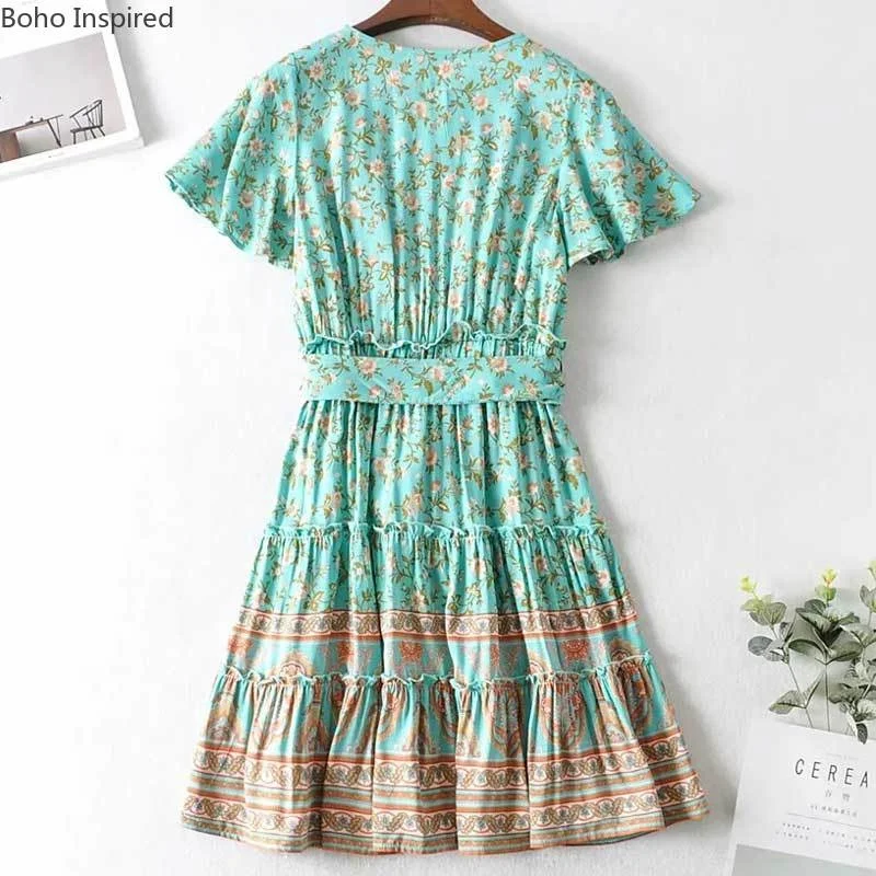 Green Boho ruffle dress flare sleeve floral print boho Dresses mini party summer dress women chic party wear female 2020
Green Boho ruffle dress flare sleeve floral print boho Dresses mini party summer dress women chic party wear female 2020
