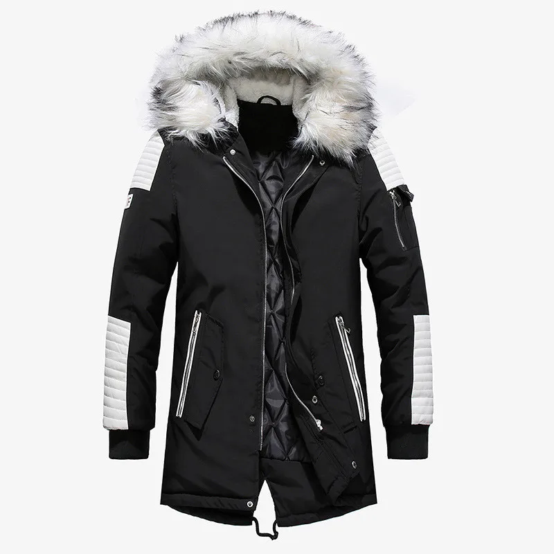 

2022 Winter Jas Mannen Dikker Warme Parka Mannen Casual Lange Uitloper Hooded Kraag Jassen Parka Hombre Invierno Dropshipping