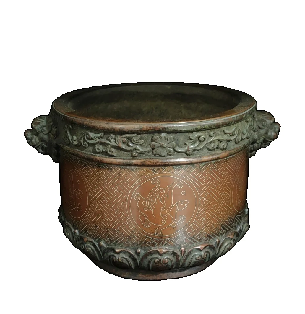 

Laojunlu A медный для благовоний горелка с серебряной филигранной античной бронзовой коллекцией шедевров, традиционная китайская коллекция