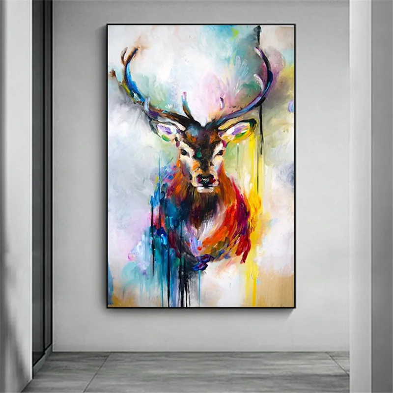 Nordic Art Deer Head Graffiti Art Canvas Paintings On the Wall Art Posters And Prints Animals Art Pictures For Kids Room Cuadros
Nordic Art Deer Head Graffiti Art Canvas Paintings On the Wall Art Posters And Prints Animals Art Pictures For Kids Room Cuadros