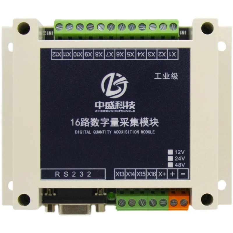 16-channel digital input acquisition module switch MODBUS RTU industrial grade RS232 communication isolation type
16-channel digital input acquisition module switch MODBUS RTU industrial grade RS232 communication isolation type