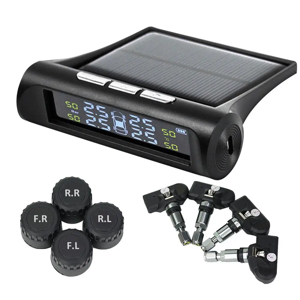 TPMS Tire Pressure Monitoring System Solar Or USB Powered With External And Internal Sensors Real-time Display 6 Alarm Modes
TPMS Tire Pressure Monitoring System Solar Or USB Powered With External And Internal Sensors Real-time Display 6 Alarm Modes