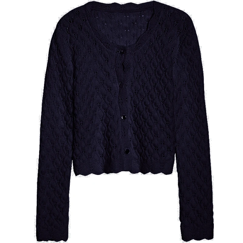 Women's sweater crocheted Hollow cardigan ladies long sleeve Single-breasted short coat female knitwear outwear elegant top
Women's sweater crocheted Hollow cardigan ladies long sleeve Single-breasted short coat female knitwear outwear elegant top
