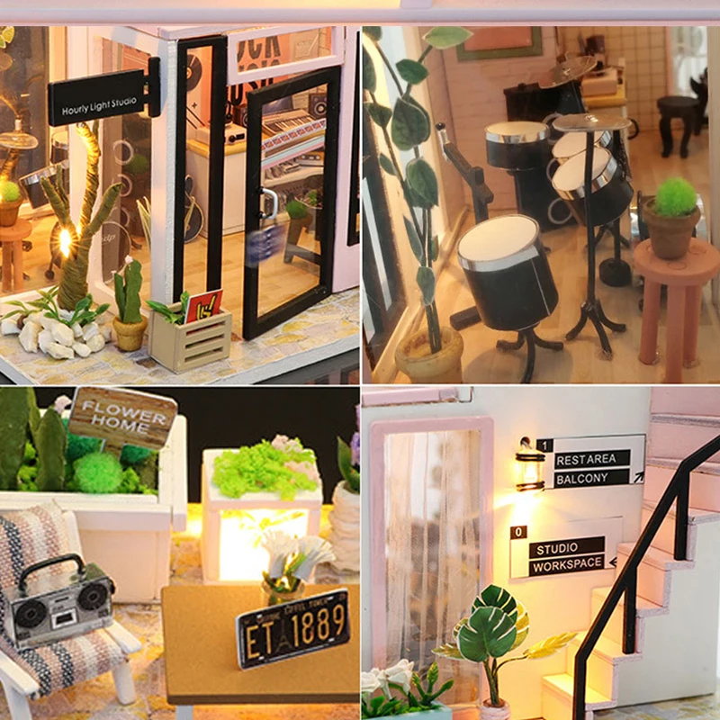 New DIY Dollhouse Wooden Miniature Doll House Furniture Kit Casa Music Led Toys for Children Birthday Christmas Gifts
New DIY Dollhouse Wooden Miniature Doll House Furniture Kit Casa Music Led Toys for Children Birthday Christmas Gifts