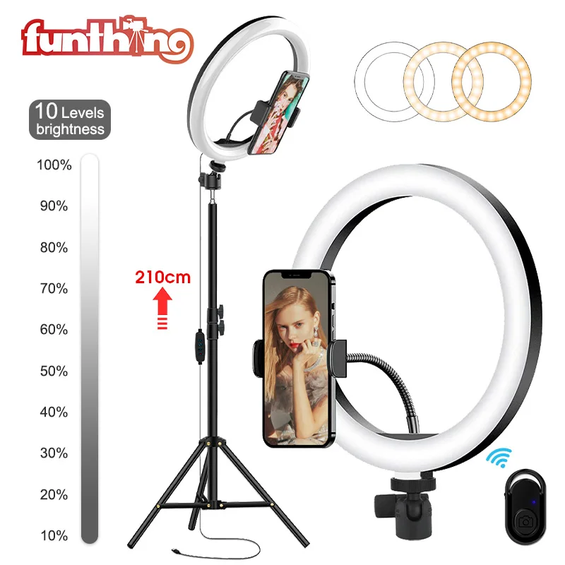 10 Inch Selfie Ring Light LED Ring Lamp With Phone Holder Tripod Professional Photo Studio Lighting For Game Live Video Youtube
10 Inch Selfie Ring Light LED Ring Lamp With Phone Holder Tripod Professional Photo Studio Lighting For Game Live Video Youtube