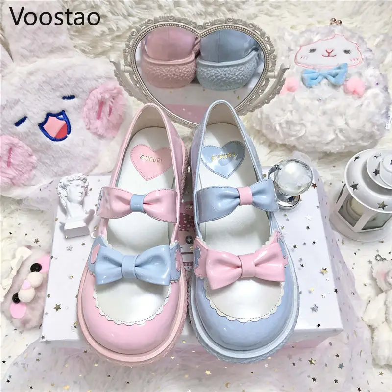 Japanese Sweet Lolita Shoes Women Kawaii Pink Fashion JK Round Head Shoes Preppy Style Girly Chic Cute Bow Mandarin Duck Shoes
Japanese Sweet Lolita Shoes Women Kawaii Pink Fashion JK Round Head Shoes Preppy Style Girly Chic Cute Bow Mandarin Duck Shoes