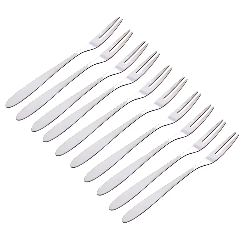 Stainless Steel Two-toothed Fork Cutlery Fruit Fork Snack Fork Gadget Stainless Fruit Sticks Fruit Fork Cake Dessert Fork
Stainless Steel Two-toothed Fork Cutlery Fruit Fork Snack Fork Gadget Stainless Fruit Sticks Fruit Fork Cake Dessert Fork