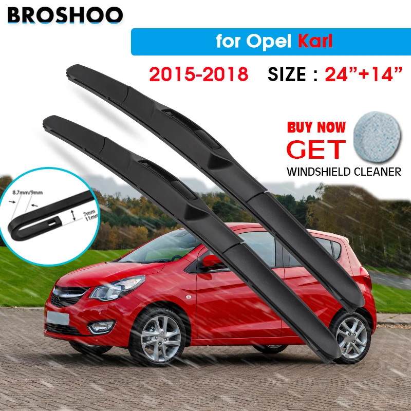 Автомобильный стеклоочиститель для Opel Karl 24 "+ 14" 2015-2018 авто лобовое стекло Стеклоочистители Лезвия окно подходит U Крюк руки
Автомобильный стеклоочиститель для Opel Karl 24 "+ 14" 2015-2018 авто лобовое стекло Стеклоочистители Лезвия окно подходит U Крюк руки