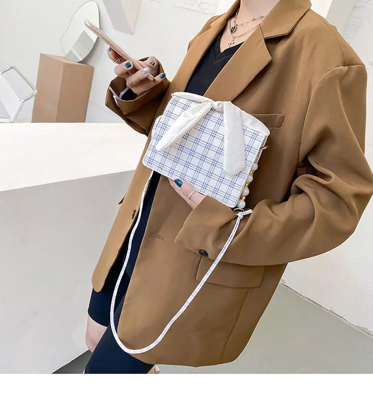 Female Crossbody Bag Plaid Stripe Lovely Bow PU Leather Small Square Bag Wholesale Shoulder Bag 2021 New Fashion Women Bags
Female Crossbody Bag Plaid Stripe Lovely Bow PU Leather Small Square Bag Wholesale Shoulder Bag 2021 New Fashion Women Bags