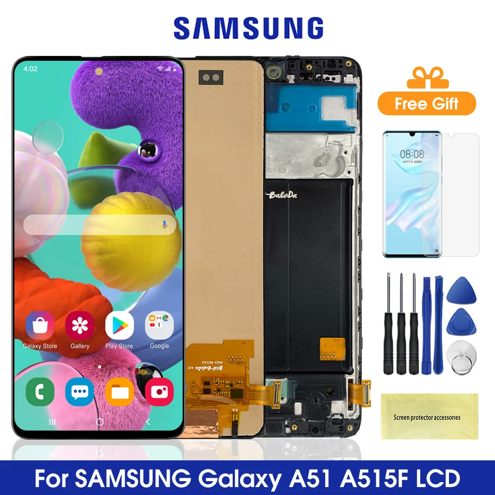 Дисплейный модуль для Samsung Galaxy A51 A515 A515FN/DS A515F с рамкой/без рамки|Экраны мобильных