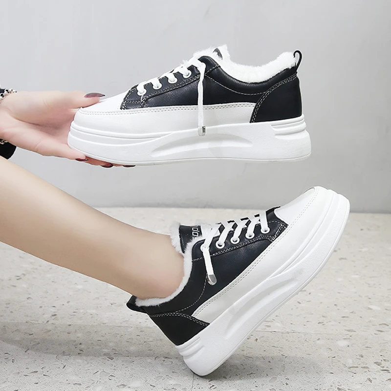 Women Sneakers winter Leather Light White Sneaker Female Platform Vulcanized Shoes warm Casual Breathable Sports Shoe
Women Sneakers winter Leather Light White Sneaker Female Platform Vulcanized Shoes warm Casual Breathable Sports Shoe