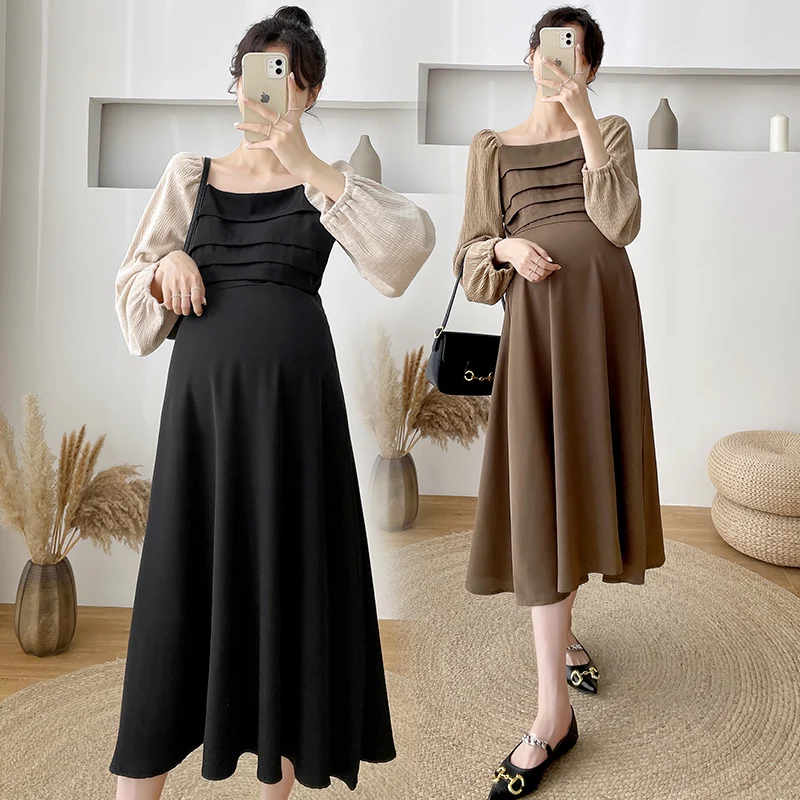8935# 2022 Spring Korean Fashion Maternity Long Party Dress Elegant A Line Slim Clothes for Pregnant Women Pregnancy Chic Ins
8935# 2022 Spring Korean Fashion Maternity Long Party Dress Elegant A Line Slim Clothes for Pregnant Women Pregnancy Chic Ins