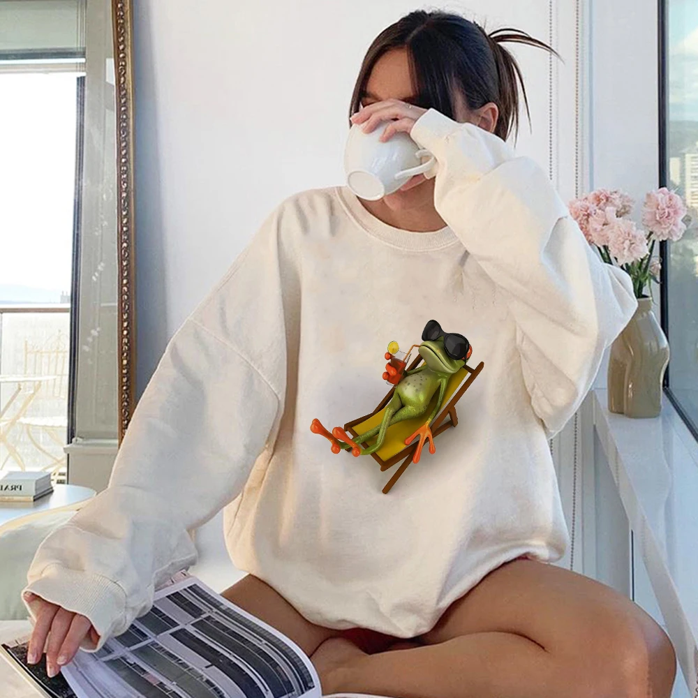 Funny Frog Cartoon Printed Women Spring Hoodies Long Sleeve Tops Ulzzang Korean Trend Sweatshirts Harajuku Crewneck Hoodie
Funny Frog Cartoon Printed Women Spring Hoodies Long Sleeve Tops Ulzzang Korean Trend Sweatshirts Harajuku Crewneck Hoodie