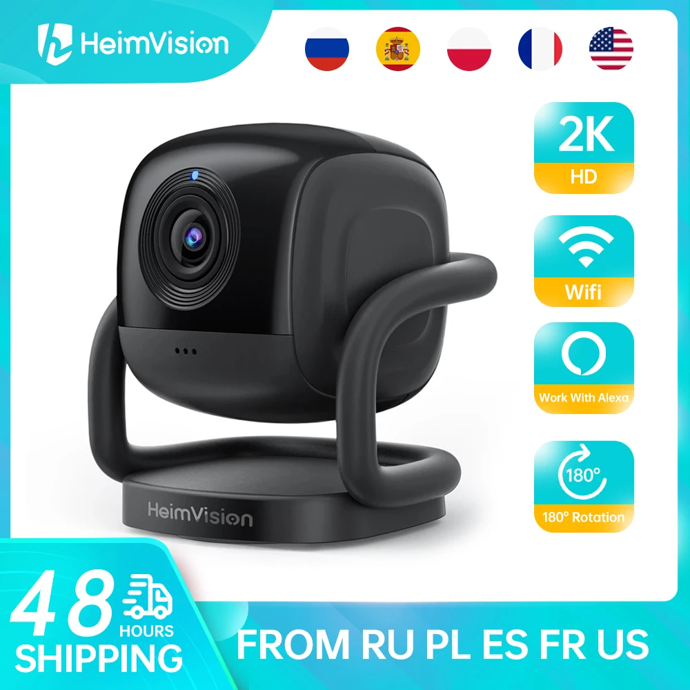 

IP-камера видеонаблюдения HeimVision HMA1 2K, инфракрасная умная камера ночного видения с поддержкой Wi-Fi для дома, питомцев, радионяня, работает с Alexa