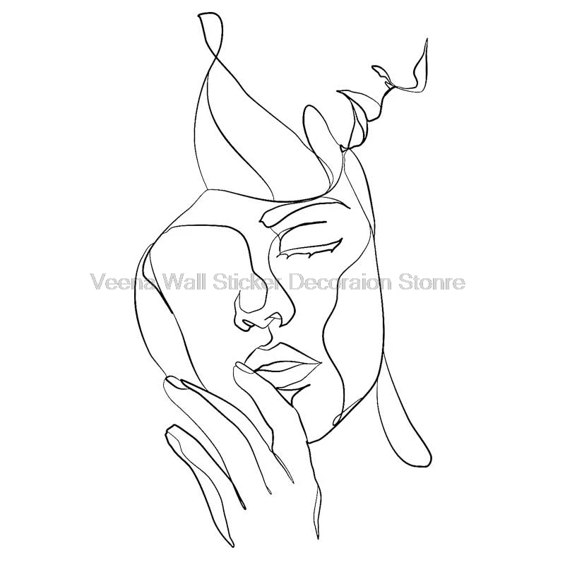Sketch couple portrait wall sticker abstract poster minimalist modern style bedside bedroom home decoration vinyl decal gift C14
Sketch couple portrait wall sticker abstract poster minimalist modern style bedside bedroom home decoration vinyl decal gift C14