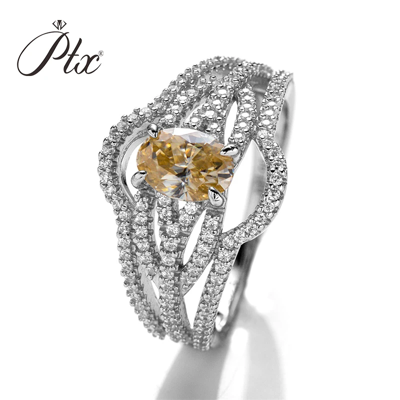 925 Sterling Silver Champagne Ring 5*7mm Oval Shaped Moissanite Custom Ring for Women's Gift Accept Customized
925 Sterling Silver Champagne Ring 5*7mm Oval Shaped Moissanite Custom Ring for Women's Gift Accept Customized