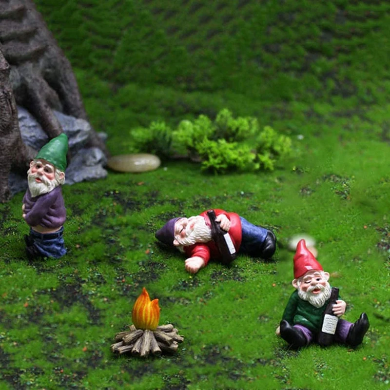 4Pcs Fairy Garden Drunk Gnomes Miniature Ornaments Set Mini Dwarf Bonfire Statues for Flowerpot Decor Accessories
4Pcs Fairy Garden Drunk Gnomes Miniature Ornaments Set Mini Dwarf Bonfire Statues for Flowerpot Decor Accessories