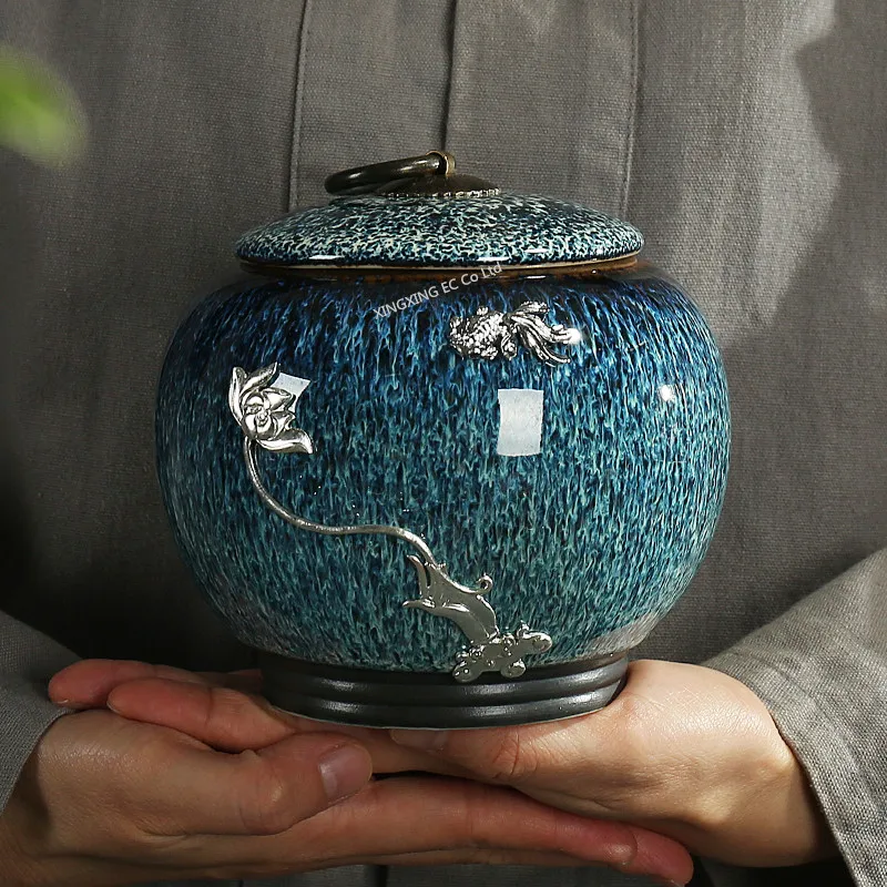Tea Box, Ceramic Inlaid Silver Dragon Storage Jar, Large-capacity Tea Jar, Moisture-proof Sealed Jar, Household Food Candy Jar
Tea Box, Ceramic Inlaid Silver Dragon Storage Jar, Large-capacity Tea Jar, Moisture-proof Sealed Jar, Household Food Candy Jar
