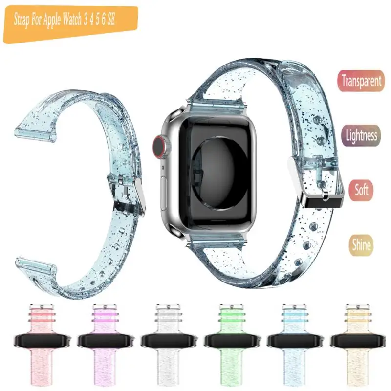 Silicone Strap for Apple watch band 44mm 40mm iWatch band 38mm 42mm Slim Glitter women bracelet Apple watch series 3 4 5 6 SE
Silicone Strap for Apple watch band 44mm 40mm iWatch band 38mm 42mm Slim Glitter women bracelet Apple watch series 3 4 5 6 SE