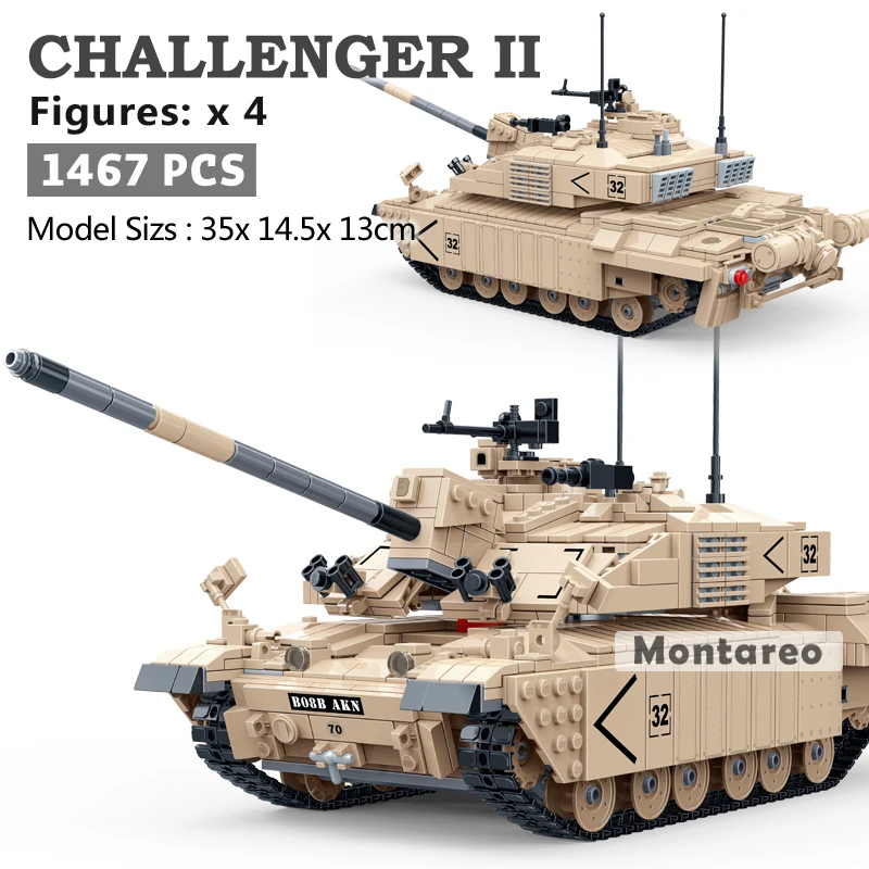 MOC Military M1A2 Challenger II Main Battle Tank large Model Action Figures Building Blocks Children kid boy Toys Birthday Gifts
MOC Military M1A2 Challenger II Main Battle Tank large Model Action Figures Building Blocks Children kid boy Toys Birthday Gifts