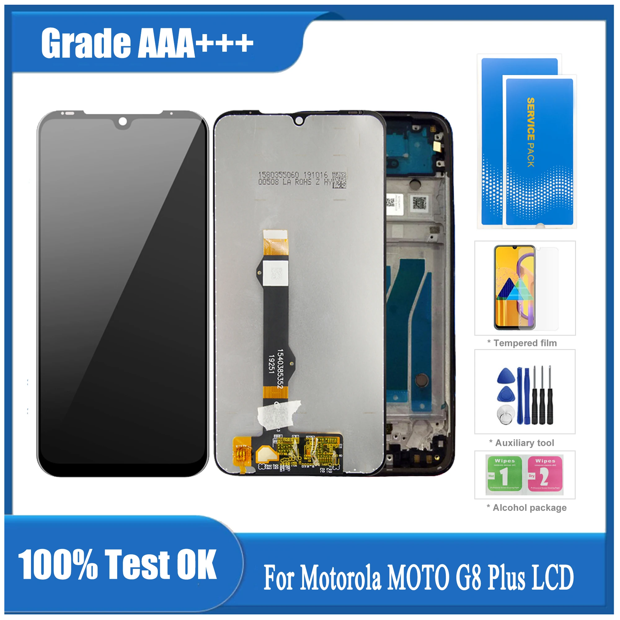 Оригинальный ЖК-дисплей для Motorola Moto G8 Plus XT2019 дисплей сенсорный экран дигитайзер в сборе черный экран 100% тест Бесплатные инструменты
Оригинальный ЖК-дисплей для Motorola Moto G8 Plus XT2019 дисплей сенсорный экран дигитайзер в сборе черный экран 100% тест Бесплатные инструменты