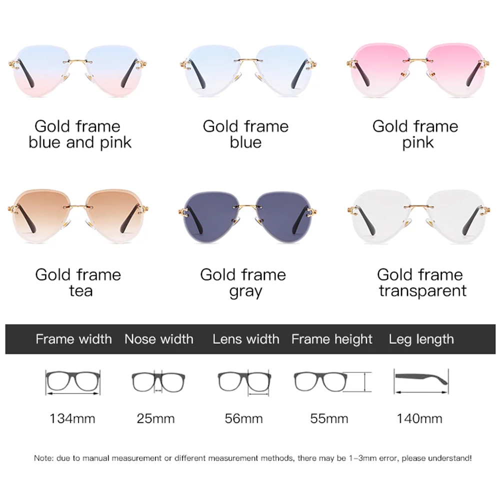 YAMEIZE Retro Oval Rimless Sunglasses Women Gradient Cutting Lens Frameless Classic Vintage Sun Glasses Female Eyewear Gafas
YAMEIZE Retro Oval Rimless Sunglasses Women Gradient Cutting Lens Frameless Classic Vintage Sun Glasses Female Eyewear Gafas