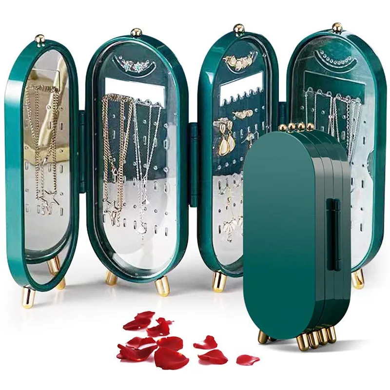 Desktop Jewelry Box Foldable Jewelry Display Stand Necklace Earring Ring Organizer Multilayer Dustproofs Jewelry Box with Mirror
Desktop Jewelry Box Foldable Jewelry Display Stand Necklace Earring Ring Organizer Multilayer Dustproofs Jewelry Box with Mirror