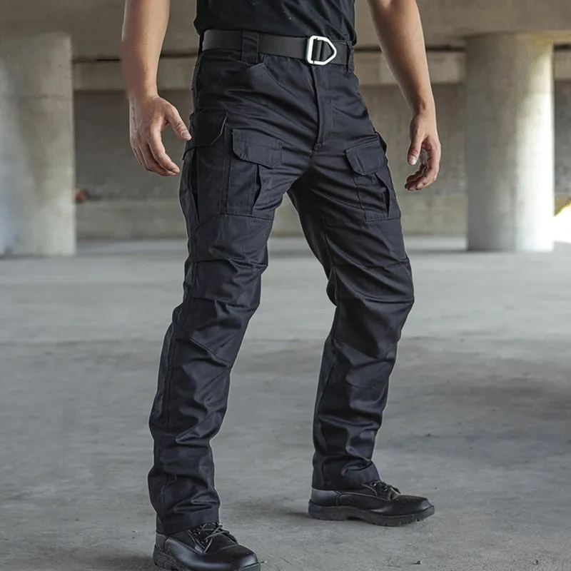 Фото Мужские тактические брюки водонепроницаемые хлопковые эластичные штаны для