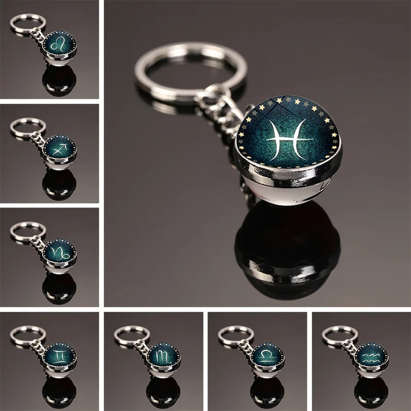 Creative lucky art 12 constellation key chain two-sided glass ball key chain jewelry pendant key chain exquisite gift wholesale
Creative lucky art 12 constellation key chain two-sided glass ball key chain jewelry pendant key chain exquisite gift wholesale