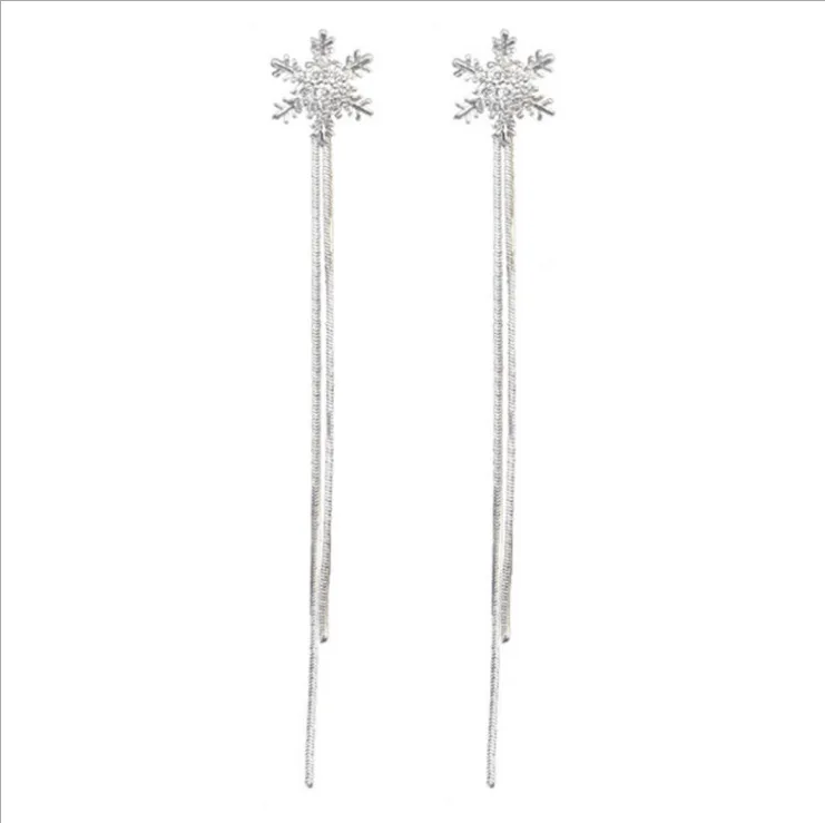Snowflake tassel tassel earrings temperament and personality all-match new snowflake long earrings earrings
Snowflake tassel tassel earrings temperament and personality all-match new snowflake long earrings earrings