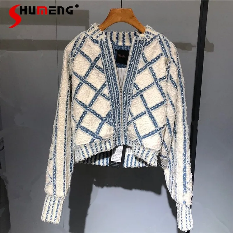2021 Autumn Winter New Ladies Loose Color Matching Pearl Short Zipper Cardigan Jacket Women's Fashion Streetwear Outerwear&coats
2021 Autumn Winter New Ladies Loose Color Matching Pearl Short Zipper Cardigan Jacket Women's Fashion Streetwear Outerwear&coats