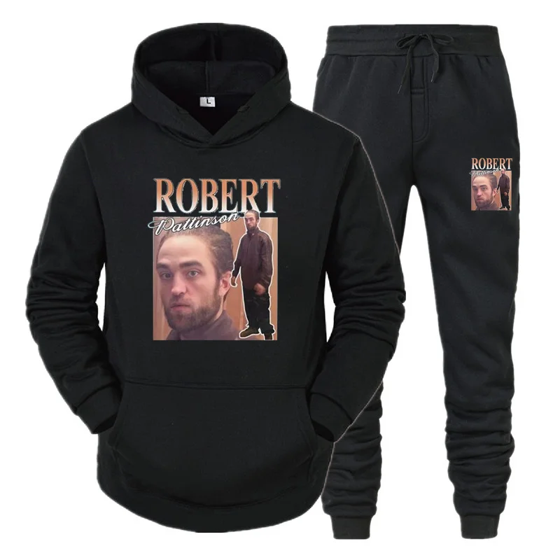 Funny Robert Pattinson Standing Meme Hoodie Men's Long-Sleeved Fashion Brand Fleece Sweater + Casual Lace-up Pants Sports Suit
Funny Robert Pattinson Standing Meme Hoodie Men's Long-Sleeved Fashion Brand Fleece Sweater + Casual Lace-up Pants Sports Suit