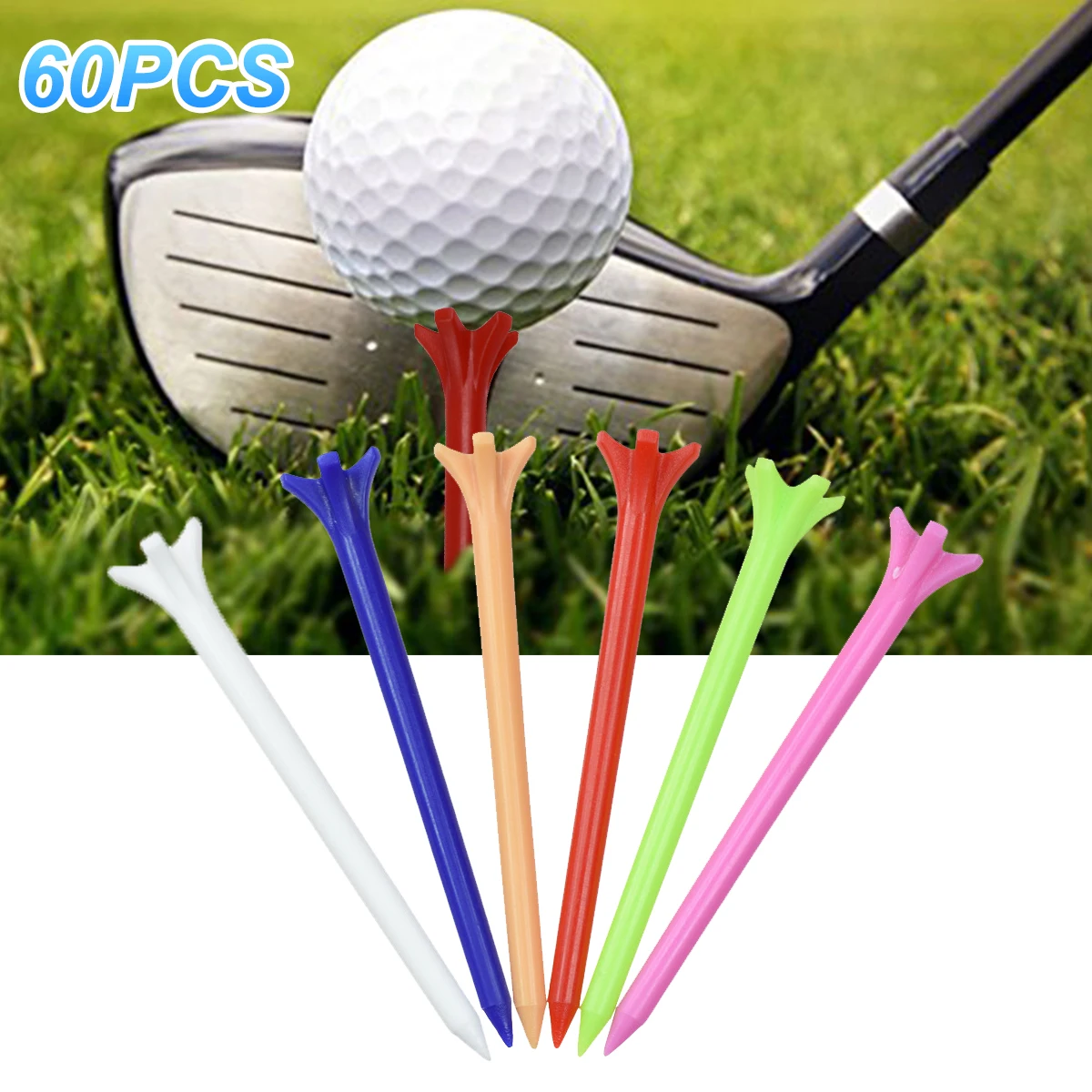 60pcs Plastic Golf Tees Unbreakable 2.7’ 5-Prong Golf Tee Tall Golf Tees Reduce Side Spin Friction for Optimal Accuracy Distance
60pcs Plastic Golf Tees Unbreakable 2.7’ 5-Prong Golf Tee Tall Golf Tees Reduce Side Spin Friction for Optimal Accuracy Distance