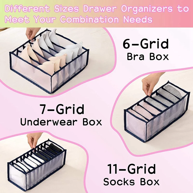 3x Underwear Drawer Organizer Set (Navy) & 6 Pcs Flowers Pattern Placemat Coasters Cup Dish Glass Table Mat
3x Underwear Drawer Organizer Set (Navy) & 6 Pcs Flowers Pattern Placemat Coasters Cup Dish Glass Table Mat