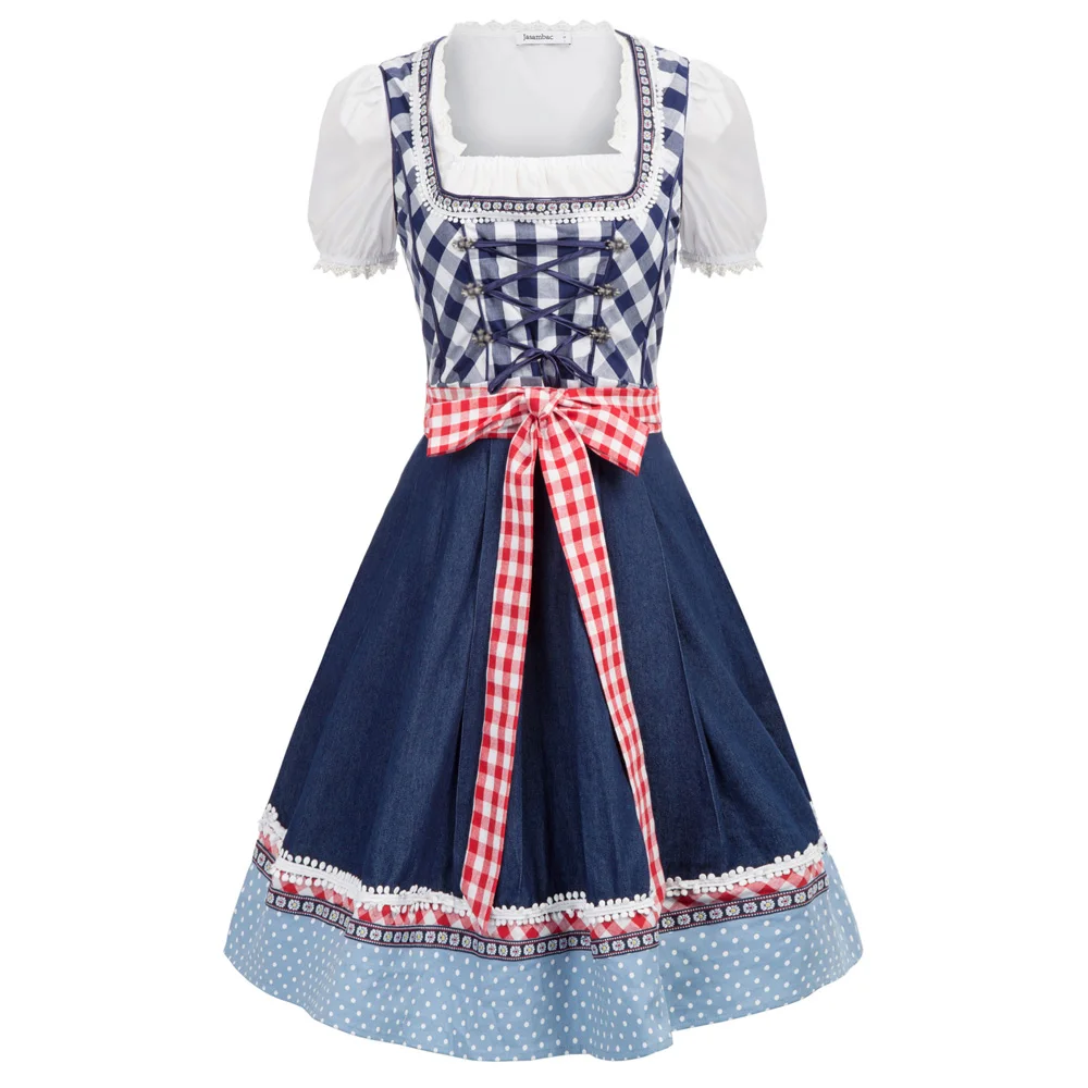 Women 3pcs Set German Bavarian Oktoberfest Costumes Tops+Dress+Apron Steampunk Gothic Swing Dress Summer Girl Lady
Women 3pcs Set German Bavarian Oktoberfest Costumes Tops+Dress+Apron Steampunk Gothic Swing Dress Summer Girl Lady