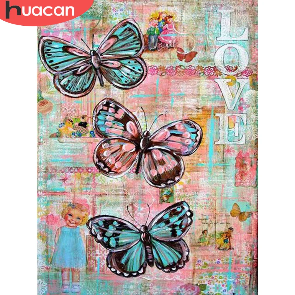 HUACAN Painting By Number Butterfly Animals Drawing On Canvas Wall Art Hand Painted DIY Picture By Numbers Love Home Decoration
HUACAN Painting By Number Butterfly Animals Drawing On Canvas Wall Art Hand Painted DIY Picture By Numbers Love Home Decoration