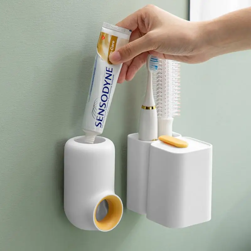 Household Automatic Toothpaste Dispenser Toothbrush Holder Set Wall-mounted Bathroom Toothbrush Family Set Rack Direct Sales
Household Automatic Toothpaste Dispenser Toothbrush Holder Set Wall-mounted Bathroom Toothbrush Family Set Rack Direct Sales