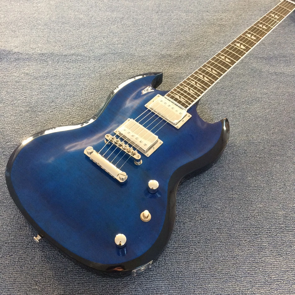 Top electric guitars,Flame Maple Top customized high-quality guitars, chrome hardware, Blue. free shipping
Top electric guitars,Flame Maple Top customized high-quality guitars, chrome hardware, Blue. free shipping