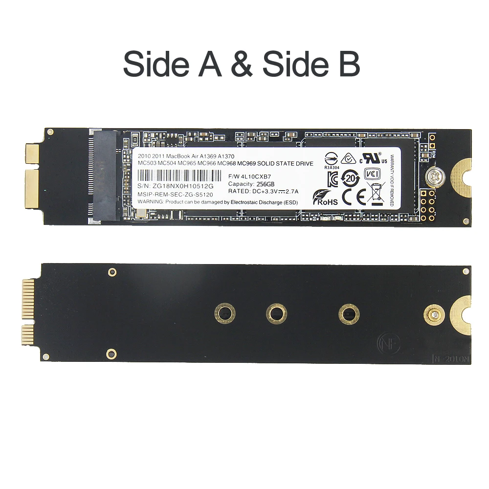 Новый 128 ГБ 256 512 1 ТБ SSD для Apple Macbook Air A1369 A1370 HDD твердотельный накопитель Mac 2010 2011 MacBook