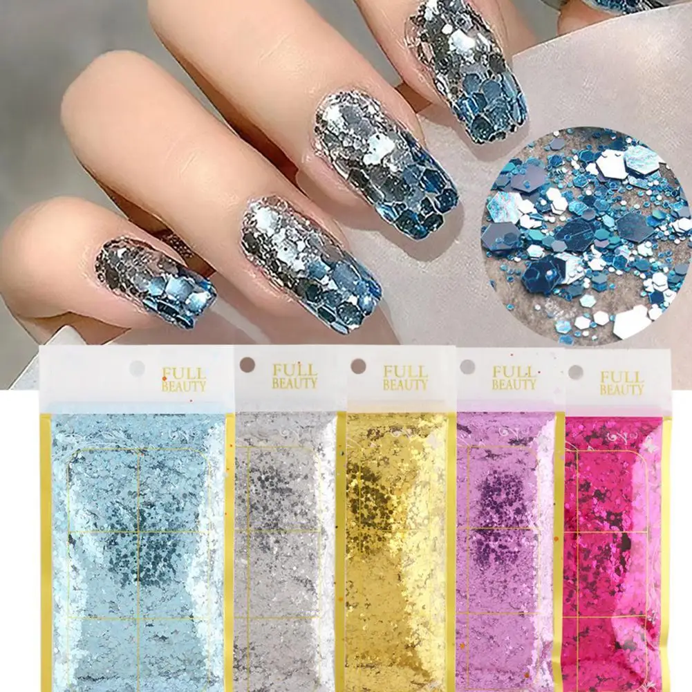 50% Hot Sale 50g/Bag Nail Sequins Mermaid Light DIY High Saturation Holographic Mixed Hexagon Shape Chunkys Glitter Slices
50% Hot Sale 50g/Bag Nail Sequins Mermaid Light DIY High Saturation Holographic Mixed Hexagon Shape Chunkys Glitter Slices