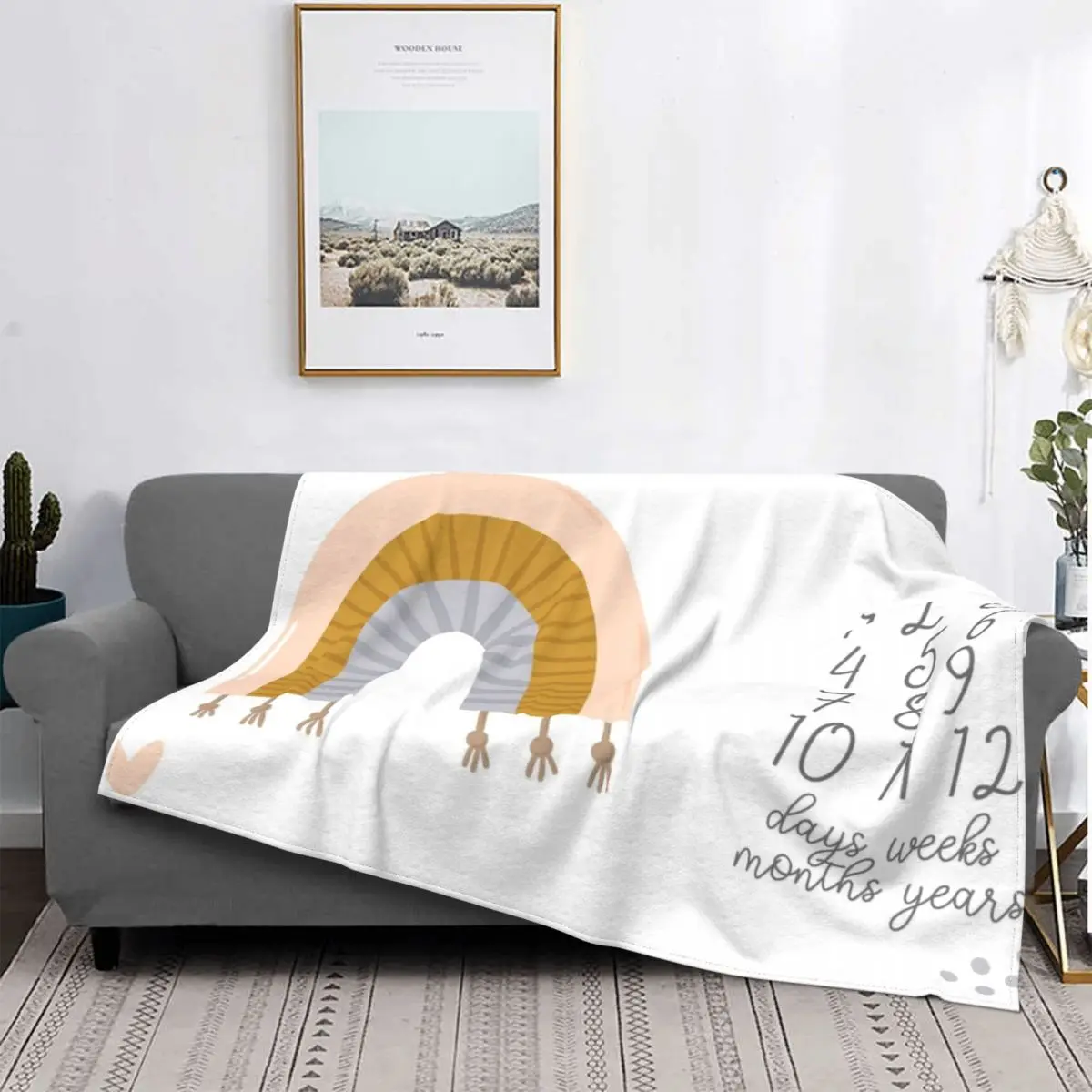 Boho Rainbows Milestone Blankets Fleece Baby Photos Newborn Monthly Soft Throw Blankets for Bedding Travel Bedding Throws
Boho Rainbows Milestone Blankets Fleece Baby Photos Newborn Monthly Soft Throw Blankets for Bedding Travel Bedding Throws