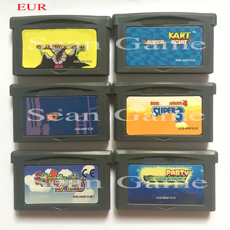 32 Bit EUR видео игровая карта картридж Advance 1/Advance 3 4/Kart Circuit/Saga Version|Картриджи| |