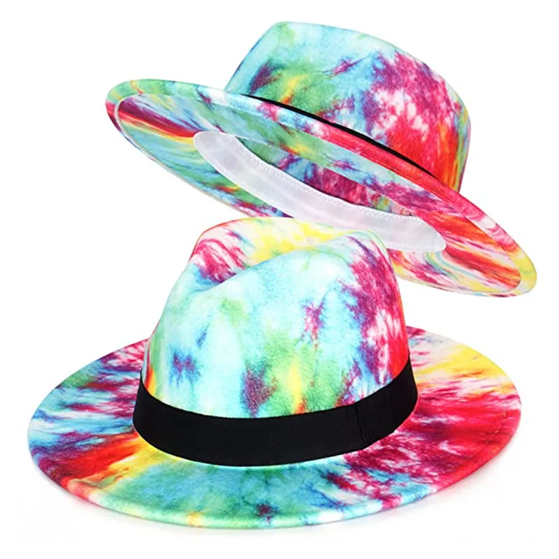 Colorful Fedora Hat Wide Brim Felt Hat Dress Panama Church Derby Top Hat Women Special Style with Black Chain wool British style
Colorful Fedora Hat Wide Brim Felt Hat Dress Panama Church Derby Top Hat Women Special Style with Black Chain wool British style