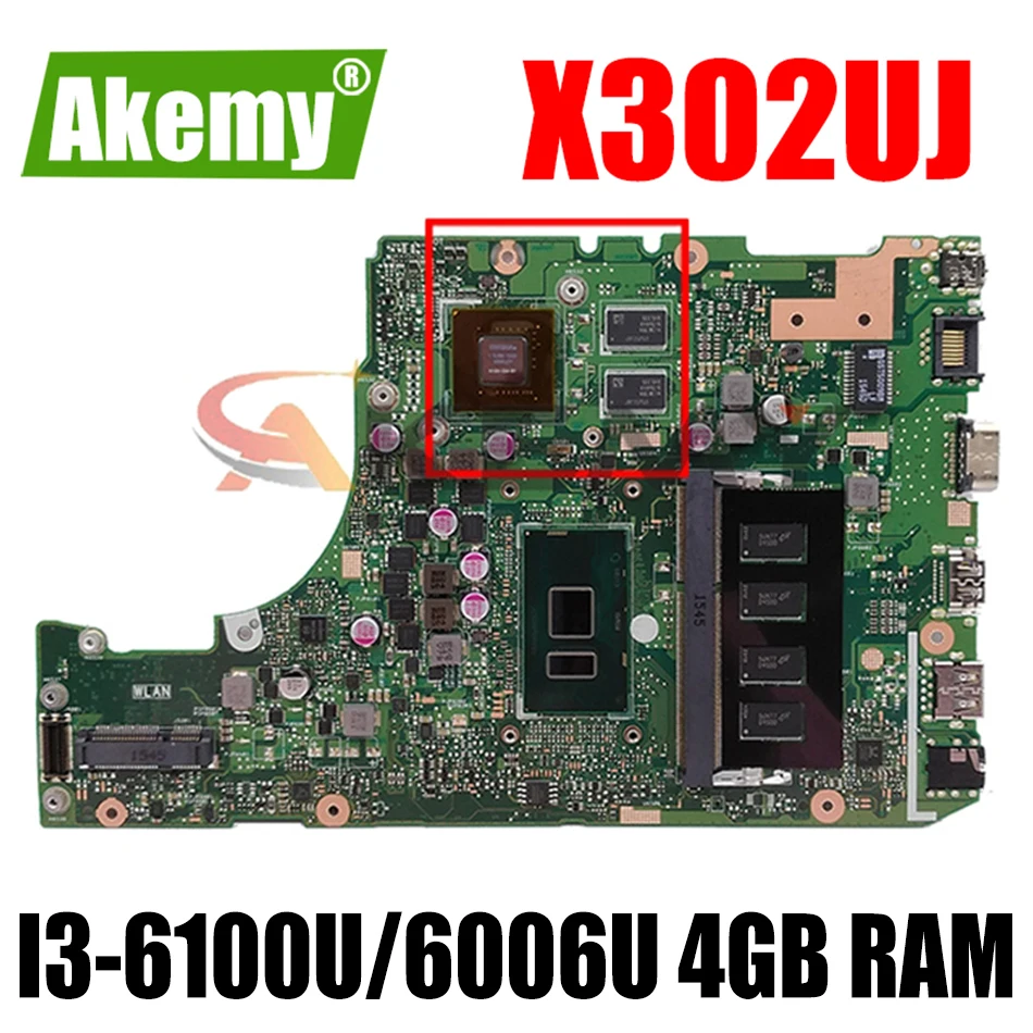 X302UJ I3-6100U/6006U CPU 4G RAM GT920MX 2GB mainboard For ASUS X302U X302UJ X302UA/UJ laptop motherboard 90NB0BM0-R00020 Tested
X302UJ I3-6100U/6006U CPU 4G RAM GT920MX 2GB mainboard For ASUS X302U X302UJ X302UA/UJ laptop motherboard 90NB0BM0-R00020 Tested