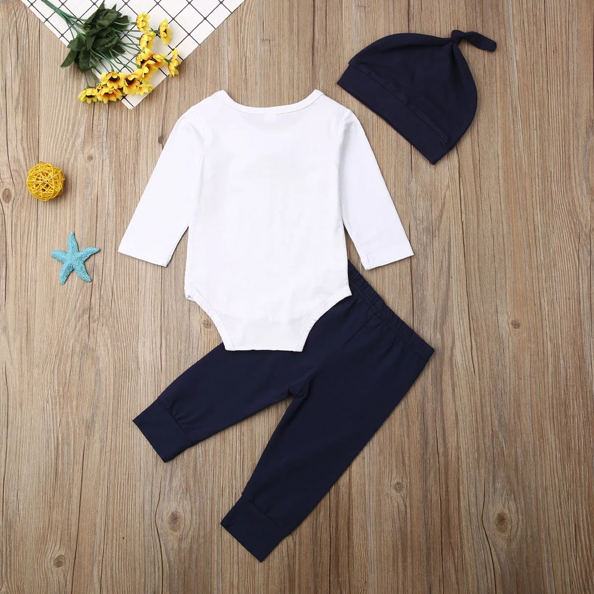 Newborn Baby Boys 0-18M Clothes New To The Crew Romper+Leggings Pants+Hat 3Pcs Gentleman Outfits Set
Newborn Baby Boys 0-18M Clothes New To The Crew Romper+Leggings Pants+Hat 3Pcs Gentleman Outfits Set