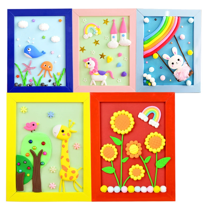 Toys for Children Handmade DIY Fancy Toy 3D Photo Frame Super Light Clay Creative Decorative Arts and Crafts for Kids
Toys for Children Handmade DIY Fancy Toy 3D Photo Frame Super Light Clay Creative Decorative Arts and Crafts for Kids