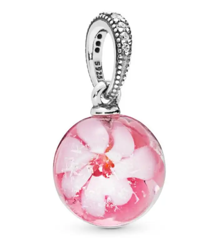 Genuine 925 Sterling Silver Pendant Peach Blossoms Flowers Glass Charm Fit pandora Bracelet & Necklace Women DIY Jewelry
Genuine 925 Sterling Silver Pendant Peach Blossoms Flowers Glass Charm Fit pandora Bracelet & Necklace Women DIY Jewelry