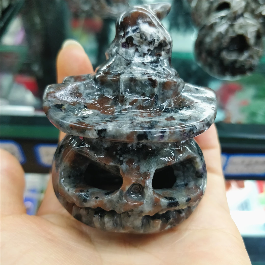 Natural Obsidian Volcanic Ultraviolet Fantastic Yooperlite Stone Mineral Hat Pumpkin Lamps Halloween House Decor Craft Supplies
Natural Obsidian Volcanic Ultraviolet Fantastic Yooperlite Stone Mineral Hat Pumpkin Lamps Halloween House Decor Craft Supplies