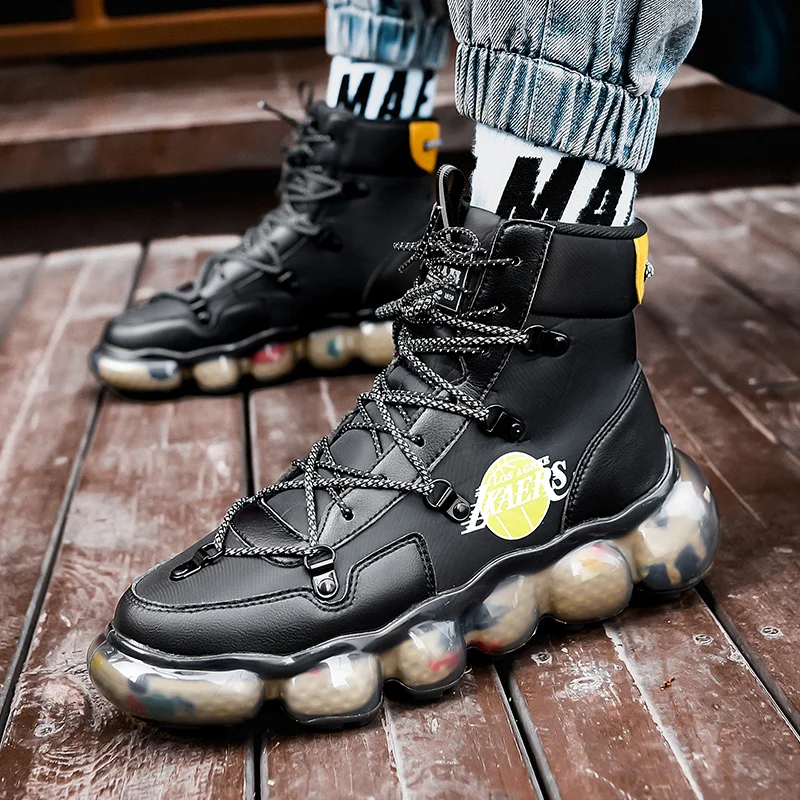 Autumn White Hip Hop Boots For Men High Top Non-Slip Men Winter Boots Colorful Bottom Platform Men's Leather Shoes Bambas Hombre 
Autumn White Hip Hop Boots For Men High Top Non-Slip Men Winter Boots Colorful Bottom Platform Men's Leather Shoes Bambas Hombre